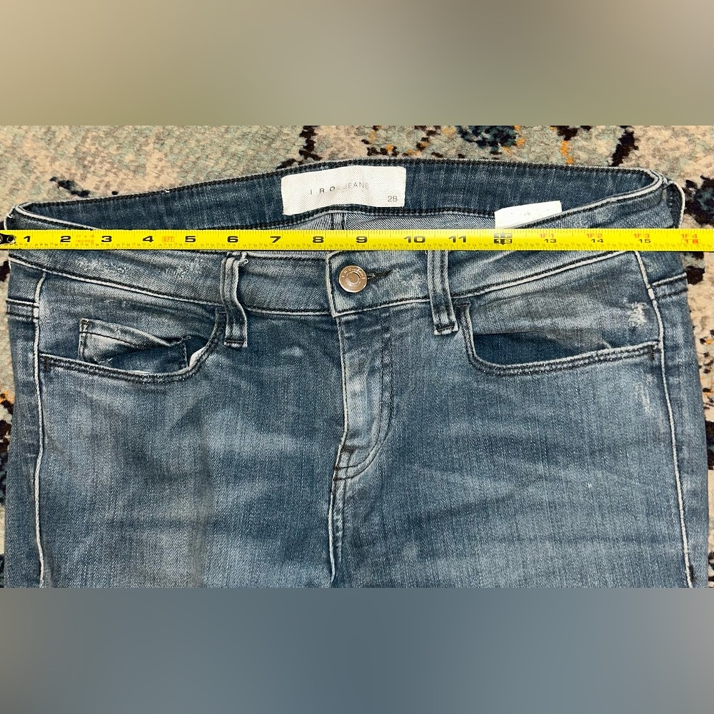 IRO Kim Faded‎ Blue Mid Rise Jeans Size 28 - Picture 8 of 9